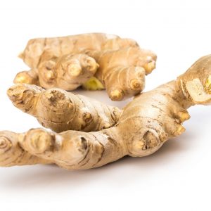 Vegetable. ginger on a white background